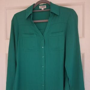 Express Portofino Shirt Button Down Blouse XSmall